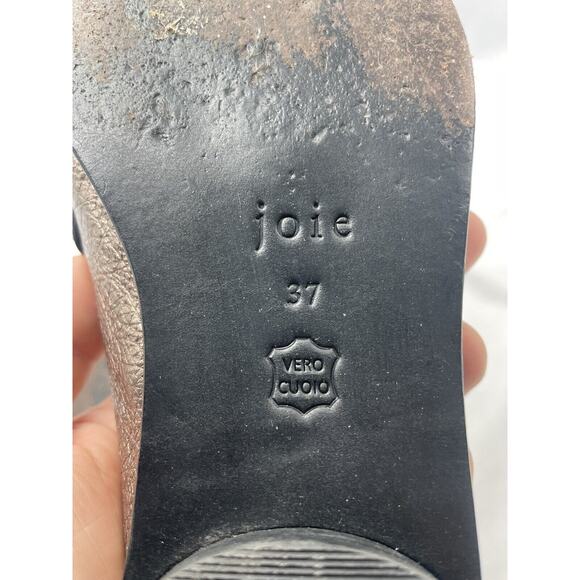 Joie Taran Metallic Bronze Studded Leather Slip-On Mules Women’s Size 7 - Picture 10 of 11